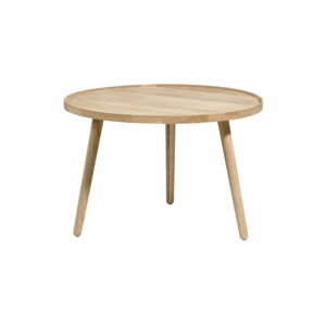 V prírodnej farbe okrúhly konferenčný stolík z dubového dreva ø 70,5 cm Ebern – Villa Collection