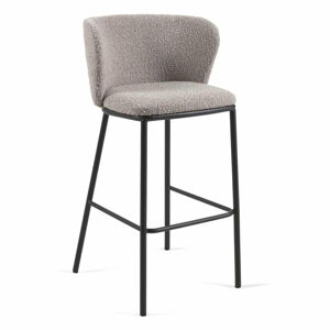 Sivé barové stoličky v súprave 2 ks (výška sedadla 75 cm) Ciselia – Kave Home