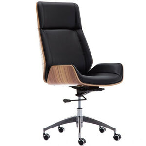 Kancelárska stolička Aron - čierna/orech