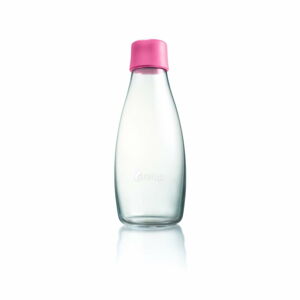 Fuchsiová sklenená fľaša ReTap s doživotnou zárukou, 500 ml