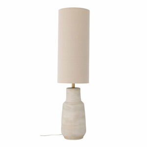 Krémovobiela stojacia lampa s textilným tienidlom (výška  113 cm) Linetta – Bloomingville