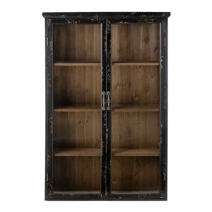 Čierna vitrína z jedľového dreva 81x122 cm Hazem – Bloomingville
