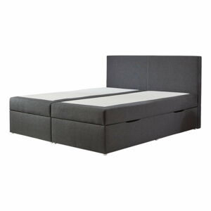 Sivá boxspring posteľ s úložným priestorom 180x200 cm Harry – Rojaplast