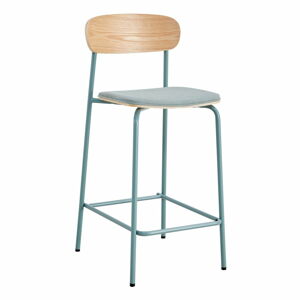 Modré/v prírodnej farbe barové stoličky v súprave 2 ks (výška sedadla 66 cm) Adriana – Marckeric