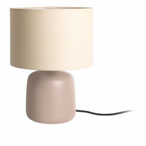 Hnedá stolová lampa s textilným tienidlom (výška  33 cm) Alma – Leitmotiv