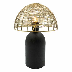 Čierna/v zlatej farbe stolová lampa (výška  36 cm) – Antic Line