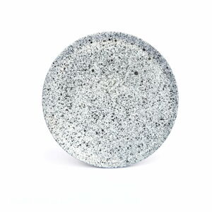 Bielo-čierny kameninový malý tanier ÅOOMI Mess, ø 20 cm