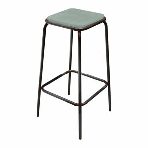 Čiern-obiela barová stolička z mangového dreva Industrial – Antic Line