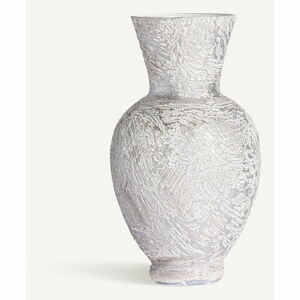 Biela sklenená váza Instinct – Burkina