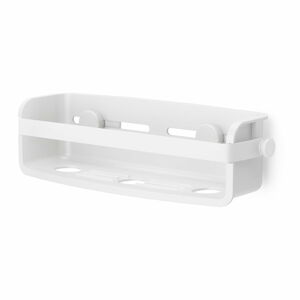 Biela samodržiaca plastová kúpeľňová polička Flex - Umbra