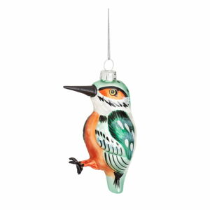 Sklenená vianočná ozdoba Kingfisher – Sass & Belle