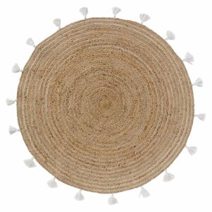 Okrúhly koberec v bielo-prírodnej farbe ø 120 cm Shira – douceur d'intérieur