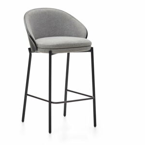Čierne/sivé barové stoličky v súprave 2 ks (výška sedadla 65 cm) Eamy – Kave Home