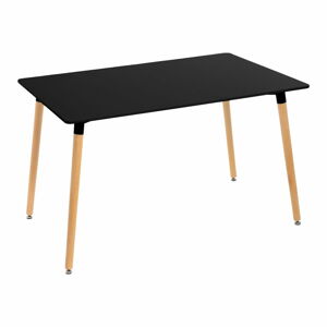 Čierny jedálenský stôl s čiernou doskou 80x120 cm – Casa Selección