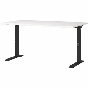 Pracovný stôl s nastaviteľnou výškou s bielou doskou 80x140 cm Downey – Germania