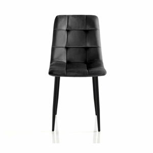 Čierne zamatové jedálenské stoličky v súprave 2 ks – Tomasucci