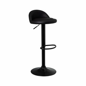 Čierne barové stoličky v súprave s nastaviteľnou výškou 2 ks z imitácie kože (výška sedadla 72 cm) – Casa Selección