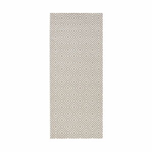 Sivý vonkajší koberec NORTHRUGS Karo, 80 × 150 cm