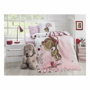 Detská prešívaná bavlnená prikrývka cez posteľ Baby Pique Pinkie, 95 x 145 cm