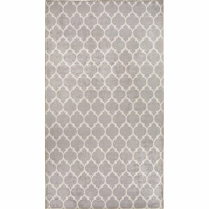 Svetlosivo-krémový prateľný koberec 80x50 cm - Vitaus