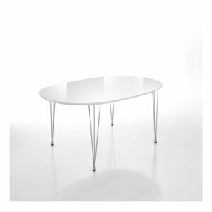 Rozkladací jedálenský stôl s bielou doskou 105x170 cm – Tomasucci