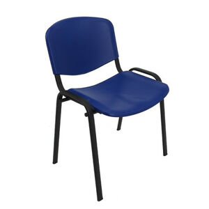 Konferenčná plastová stolička ISO Modrá