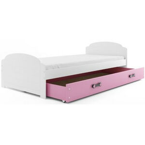 Detská posteľ LILI biela 200x90 cm Ružová