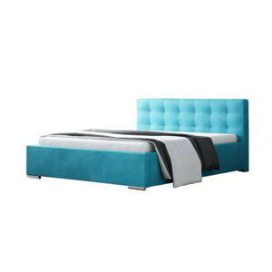 Čalúnená posteľ DIANA  modrá rozmer 160x200 cm